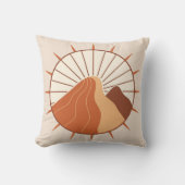 Boho Earth Tones Throw Pillows クッション (正面)