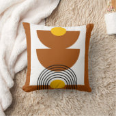 Boho Earth Tones Throw Pillows クッション (ブランケット)