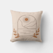Boho Earth Tones Throw Pillows クッション (正面)