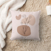 Boho Earth Tones Throw Pillows クッション (ブランケット)