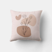 Boho Earth Tones Throw Pillows クッション (裏面)