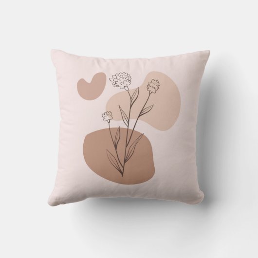 Boho Earth Tones Throw Pillows クッション (裏面)