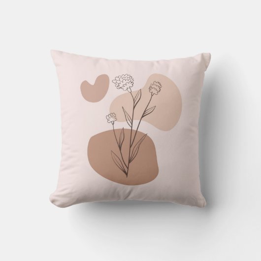 Boho Earth Tones Throw Pillows クッション (正面)