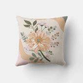 Boho Earth Tones Throw Pillows クッション (裏面)