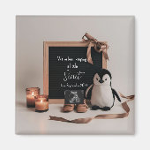 Boho earthy neutral pregnancy announcement gift マグネット (正面)