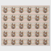 Boho Easterのパーソナライズされた写真と名前 ラッピングペーパー (フラット)