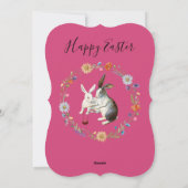 Boho Easter Brunch Bunnies Watercolor Wildflowers シーズンカード (裏面)