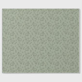 Boho Easter Bunny Rabbit Goose Spring Sage Green ラッピングペーパー (フラット)