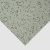 Boho Easter Bunny Rabbit Goose Spring Sage Green 薄葉紙 (詳細)