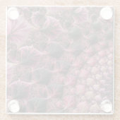 Boho Eclecticピファンキーックブラック抽象芸術フラクタル ガラスコースター (裏面)