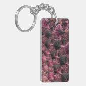 Boho Eclecticピファンキーックブラック抽象芸術フラクタル キーホルダー (正面左)