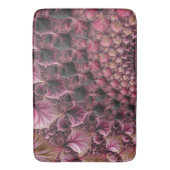 Boho Eclecticピファンキーックブラック抽象芸術フラクタル バスマット (正面縦)