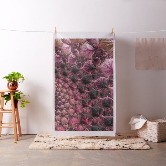 Boho Eclecticピファンキーックブラック抽象芸術フラクタル ファブリック (インサイチュ)
