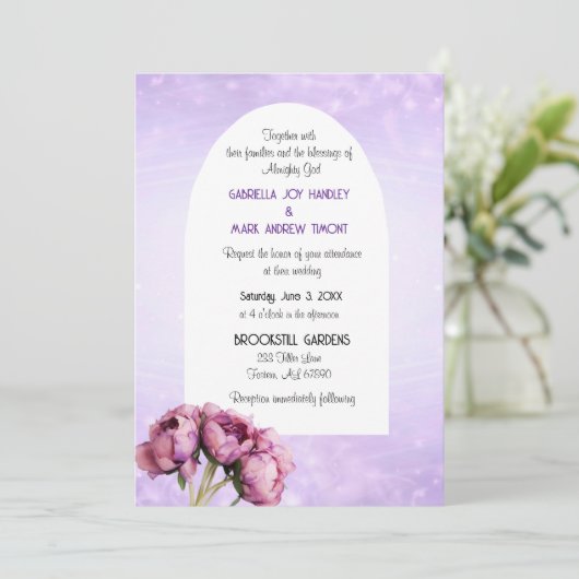 BOHO Elegance! Graceful Wedding Flat Invitation 招待状 (スタンド正面)