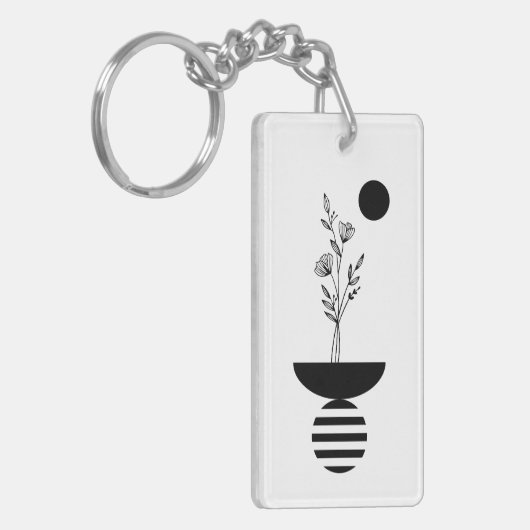 Boho Elegant Flower キーホルダー (正面左)