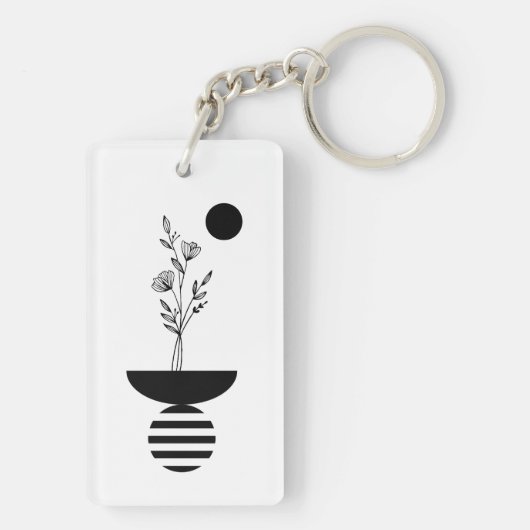 Boho Elegant Flower キーホルダー (裏面)