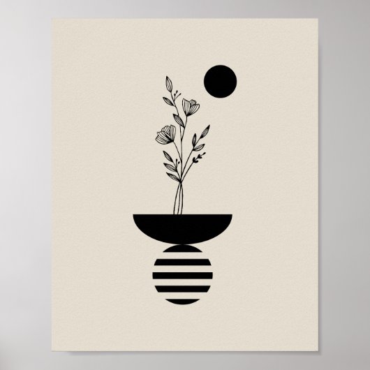 Boho Elegant Flower ポスター (正面)