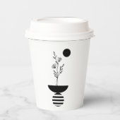 Boho Elegant Flower 紙コップ (正面)