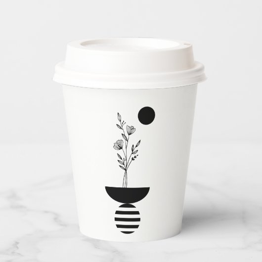 Boho Elegant Flower 紙コップ (正面)