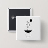 Boho Elegant Flower 缶バッジ (正面&裏面)