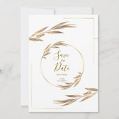 Boho Elegant Rustic Floral Wedding Invitation 招待状 (正面)