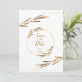 Boho Elegant Rustic Floral Wedding Invitation 招待状 (スタンド正面)