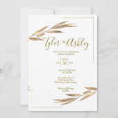 Boho Elegant Rustic Floral Wedding Invitation 招待状 (裏面)