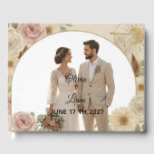 Boho Elegant Wedding Guest Book – Romantic Keepsak ゲストブック (正面)