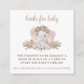 Boho Elephant赤ちゃんシャワー予約リクエスト エンクロージャーカード (正面)