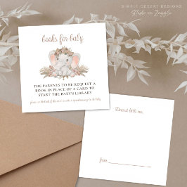 Boho Elephant赤ちゃんシャワー予約リクエスト エンクロージャーカード