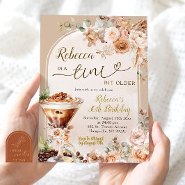 Boho Espresso Martini Tiniビットオールド誕生日 招待状