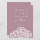 Boho Ethnic Botanical Accent Wedding 招待状 (正面/裏面)