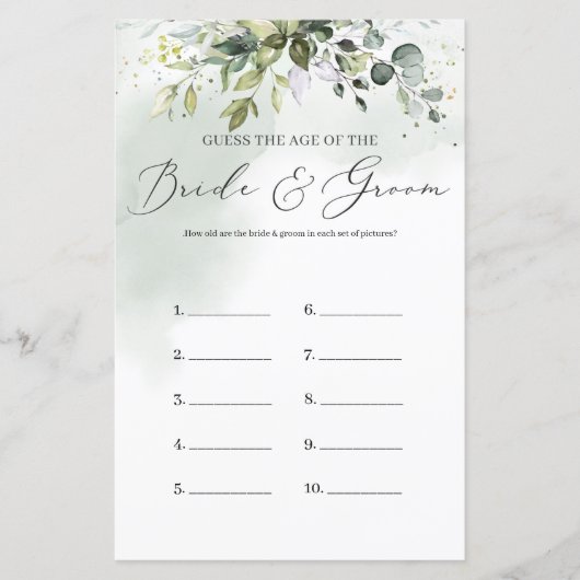 Boho Eucalyptusの葉は年齢の写真ゲームを推測 (正面)