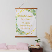 Boho Eucalyptus and Gold Baby Shower Backdrop Tape 吊り下げ型タペストリー (寝室)