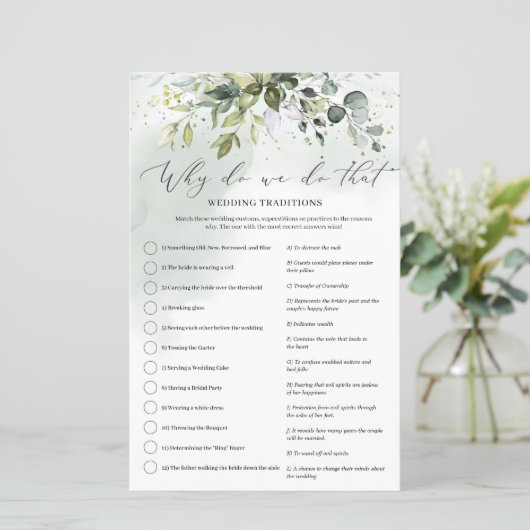 Boho Eucalyptus greeneryなぜ我々はそのゲームをする (スタンド正面)