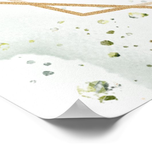 Boho Eucalyptus Greenery 16th birthday welcome ポスター (角)