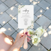 Boho Eucalyptus Greenery Wedding Ceremony Program  ハンドファン