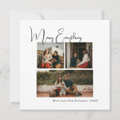 Boho Everythingモダン Sixメリー Photo Christmas シーズンカード (正面)