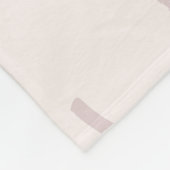 Boho Falalaスクリプトピンク&ブラウン フリースブランケット (角)