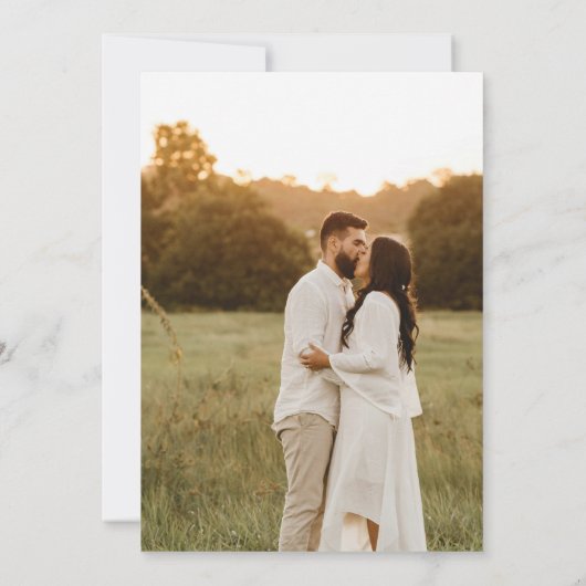 Boho Fall Botanical Wedding Photo Invitation 招待状 (裏面)