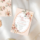 Boho Fall Floral Baby in Bloom Baby Shower 招待状