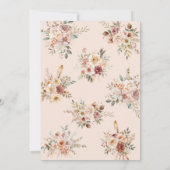 Boho Fall Floral Baby in Bloom Baby Shower 招待状 (裏面)