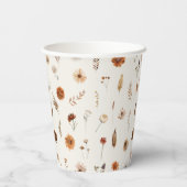 Boho Fall Floral Baby Shower  紙コップ (裏面)