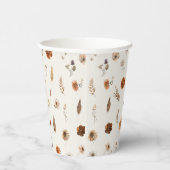 Boho Fall Floral Baby Shower  紙コップ (右)