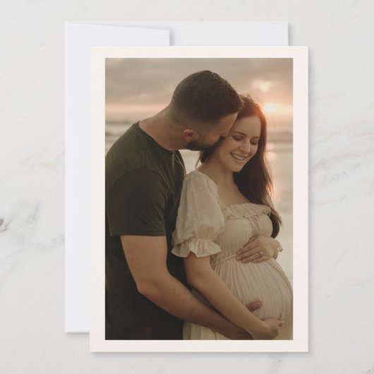 Boho Fall Floral Hello Baby Baby Shower Party 招待状 (裏面)