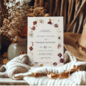 Boho Fall Florals Wedding Arch  招待状