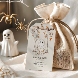 Boho Fall Ghost Baby Shower Thank You Favor  ギフトタグ
