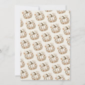 Boho Fall Ghost Floral Halloween Boy Baby Shower  招待状 (裏面)