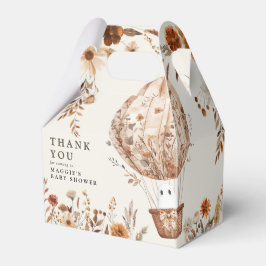 Boho Fall Ghost Wildflower Halloween Baby Shower フェイバーボックス