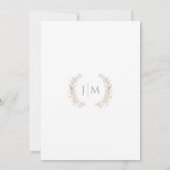 Boho Fall Meadow Floral Wreath Wedding 招待状 (裏面)